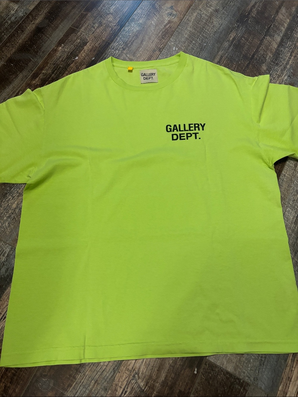 Gallery Dept Lime Green Logo T-Shirt